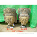Chinese Antique Stone Buddha Head Statues